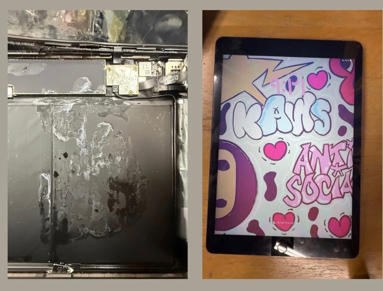 iPad damaged before, fully restored after